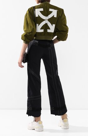 Женский бомбер OFF-WHITE хаки цвета по цене 78150 руб., арт. 0WEA200R20H140944301 | Фото 2 Женский бомбер OFF-WHITE хаки цвета, арт. 0WEA200R20H140944301 | Фото 2