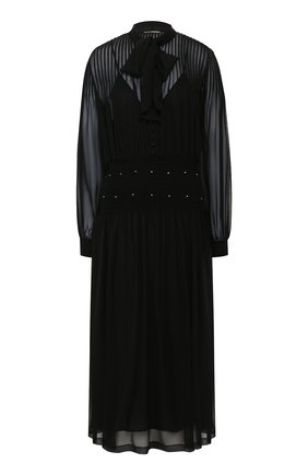 Женское шелковое платье SAINT LAURENT черного цвета по цене 199500 руб., арт. 619553/Y115W | Фото 1 Женское шелковое платье SAINT LAURENT черного цвета, арт. 619553/Y115W | Фото 1