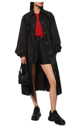 Женские текстильные кроссовки PRADA черного цвета по цене 79000 руб., арт. 1E819L-3KR2-F0002-50 | Фото 2 Женские текстильные кроссовки PRADA черного цвета, арт. 1E819L-3KR2-F0002-50 | Фото 2 (Материал внешний: Текстиль)
