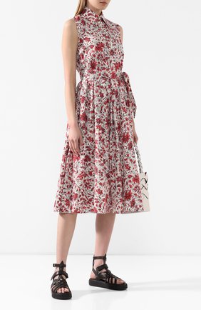 Женские кожаные сандалии PRADA черного цвета по цене 54000 руб., арт. 1X958L-248-F0002-30 | Фото 2 Женские кожаные сандалии PRADA черного цвета, арт. 1X958L-248-F0002-30 | Фото 2