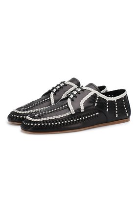 Женские кожаные дерби PRADA черно-белого цвета по цене 64000 руб., арт. 1E177M-3AVH-F0967-5 | Фото 1 Женские кожаные дерби PRADA черно-белого цвета, арт. 1E177M-3AVH-F0967-5 | Фото 1