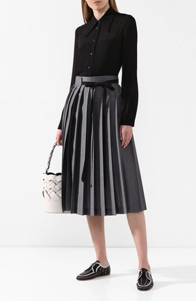 Женские кожаные дерби PRADA черно-белого цвета по цене 64000 руб., арт. 1E177M-3AVH-F0967-5 | Фото 2 Женские кожаные дерби PRADA черно-белого цвета, арт. 1E177M-3AVH-F0967-5 | Фото 2