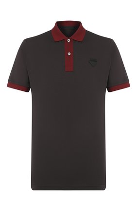 Мужское хлопковое поло PRADA коричневого цвета по цене 31500 руб., арт. UJN444-1C61-F0ZOP-181 | Фото 1 Мужское хлопковое поло PRADA коричневого цвета, арт. UJN444-1C61-F0ZOP-181 | Фото 1