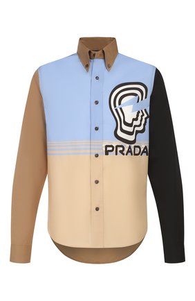 Мужская хлопковая рубашка PRADA разноцветного цвета по цене 49500 руб., арт. UCN285-1WOV-F0T8S-201 | Фото 1 Мужская хлопковая рубашка PRADA разноцветного цвета, арт. UCN285-1WOV-F0T8S-201 | Фото 1