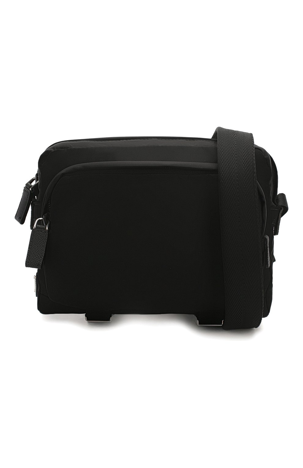 Мужская текстильная сумка PRADA черного цвета, арт. 2VH043-973-F0002-OOO | Фото 5 (Размер: mini; Ремень/цепочка: На ремешке; Материал: Текстиль)