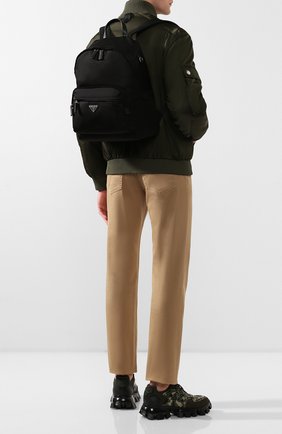 Мужской текстильный рюкзак PRADA черного цвета по цене 110000 руб., арт. 2VZ066-973-F0002-HOL | Фото 2 Мужской текстильный рюкзак PRADA черного цвета, арт. 2VZ066-973-F0002-HOL | Фото 2