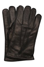 Мужские кожаные перчатки PRADA черного цвета, арт. 2GG005-38-F0002 | Фото 1 (Материал: Натуральная кожа; Мужское Кросс-КТ: Кожа и замша)