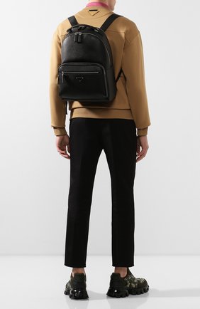 Мужской кожаный рюкзак PRADA черного цвета по цене 170000 руб., арт. 2VZ032-9Z2-F0002-OOO | Фото 2 Мужской кожаный рюкзак PRADA черного цвета, арт. 2VZ032-9Z2-F0002-OOO | Фото 2