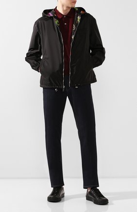 Мужские кожаные кеды PRADA черного цвета по цене 53000 руб., арт. 2EG302-A21-F0002 | Фото 2 Мужские кожаные кеды PRADA черного цвета, арт. 2EG302-A21-F0002 | Фото 2