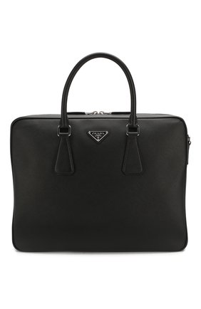 Мужской кожаный портфель PRADA черного цвета по цене 170000 руб., арт. 2VE011-9Z2-F0002-OOO | Фото 1 Мужской кожаный портфель PRADA черного цвета, арт. 2VE011-9Z2-F0002-OOO | Фото 1
