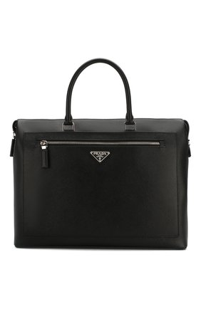 Мужской кожаный портфель PRADA черного цвета по цене 175000 руб., арт. 2VG044-9Z2-F0002-OOO | Фото 1 Мужской кожаный портфель PRADA черного цвета, арт. 2VG044-9Z2-F0002-OOO | Фото 1