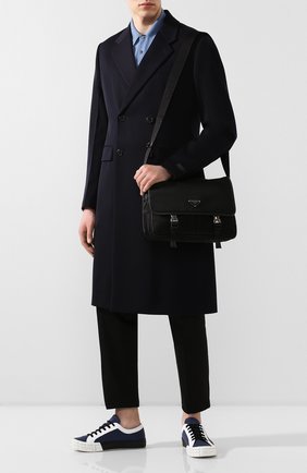 Мужская текстильная сумка PRADA черного цвета по цене 110000 руб., арт. 2VD768-64-F0002-OLO | Фото 2 Мужская текстильная сумка PRADA черного цвета, арт. 2VD768-64-F0002-OLO | Фото 2