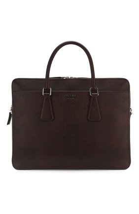 Мужской кожаный портфель PRADA коричневого цвета по цене 200000 руб., арт. 2VE366-2FAD-F0201-OOX | Фото 1 Мужской кожаный портфель PRADA коричневого цвета, арт. 2VE366-2FAD-F0201-OOX | Фото 1