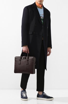 Мужской кожаный портфель PRADA коричневого цвета по цене 200000 руб., арт. 2VE366-2FAD-F0201-OOX | Фото 2 Мужской кожаный портфель PRADA коричневого цвета, арт. 2VE366-2FAD-F0201-OOX | Фото 2