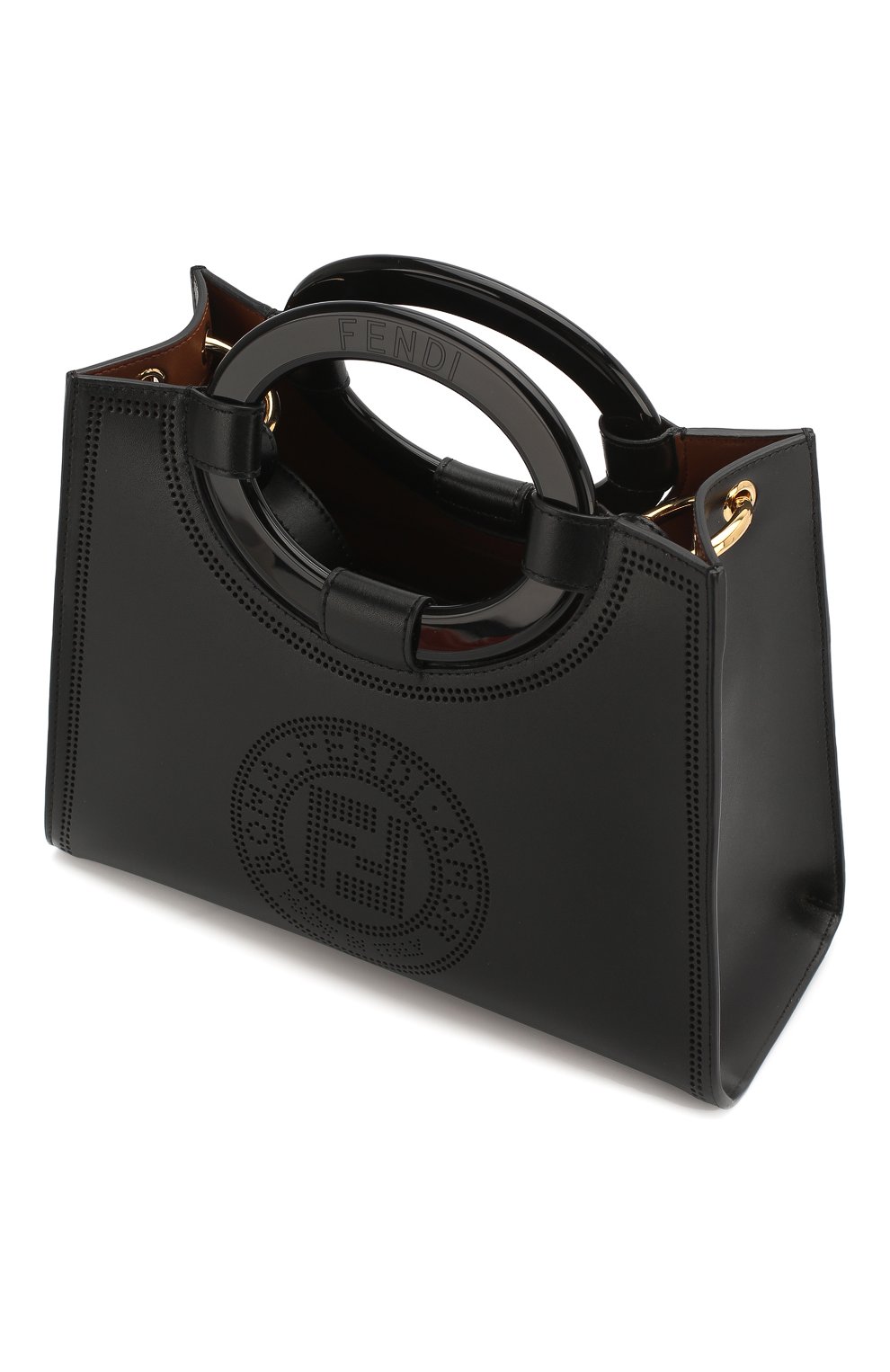 Женская сумка runaway small FENDI черного цвета по цене 179000 руб., арт. 8BH353 A8SL | Фото 4 Женская сумка runaway small FENDI черного цвета, арт. 8BH353 A8SL | Фото 4