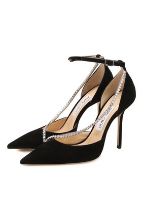 Женская замшевые туфли talika 100 JIMMY CHOO черного цвета по цене 66100 руб., арт. TALIKA 100/EWA | Фото 1 Женская замшевые туфли talika 100 JIMMY CHOO черного цвета, арт. TALIKA 100/EWA | Фото 1