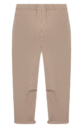 Детские хлопковые брюки BRUNELLO CUCINELLI бежевого цвета по цене 23950 руб., арт. BD487P101B | Фото 2 Детские хлопковые брюки BRUNELLO CUCINELLI бежевого цвета, арт. BD487P101B | Фото 2
