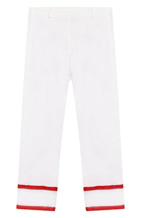 Детского хлопковые брюки STELLA JEAN KIDS белого цвета по цене 8970 руб., арт. 20E/J/JF/PA03/1141/8A-14A | Фото 2 Детского хлопковые брюки STELLA JEAN KIDS белого цвета, арт. 20E/J/JF/PA03/1141/8A-14A | Фото 2