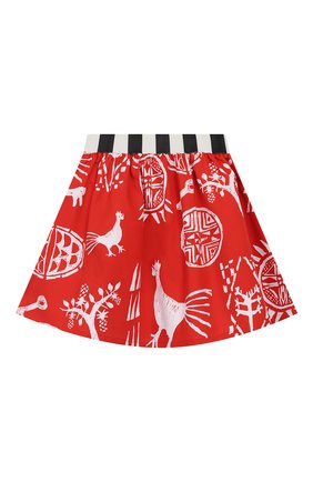 Детская хлопковая юбка STELLA JEAN KIDS красного цвета по цене 6995 руб., арт. 20E/J/JF/G001/0324/8A-14A | Фото 2 Детская хлопковая юбка STELLA JEAN KIDS красного цвета, арт. 20E/J/JF/G001/0324/8A-14A | Фото 2