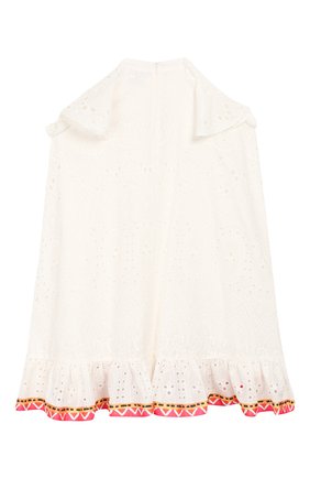 Детское хлопковое платье STELLA JEAN KIDS белого цвета по цене 12350 руб., арт. 20E/J/JF/AB41/3210/8A-14A | Фото 2 Детское хлопковое платье STELLA JEAN KIDS белого цвета, арт. 20E/J/JF/AB41/3210/8A-14A | Фото 2