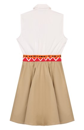 Детское хлопковое платье STELLA JEAN KIDS бежевого цвета по цене 15550 руб., арт. 20E/J/JF/AB40/1141/8A-14A | Фото 2 Детское хлопковое платье STELLA JEAN KIDS бежевого цвета, арт. 20E/J/JF/AB40/1141/8A-14A | Фото 2