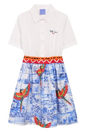 Детское хлопковое платье STELLA JEAN KIDS голубого цвета по цене 13100 руб., арт. 20E/J/JF/AB26/0348/8A-14A | Фото 1 Детское хлопковое платье STELLA JEAN KIDS голубого цвета, арт. 20E/J/JF/AB26/0348/8A-14A | Фото 1