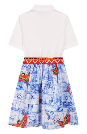 Детское хлопковое платье STELLA JEAN KIDS голубого цвета по цене 13100 руб., арт. 20E/J/JF/AB26/0348/8A-14A | Фото 2 Детское хлопковое платье STELLA JEAN KIDS голубого цвета, арт. 20E/J/JF/AB26/0348/8A-14A | Фото 2