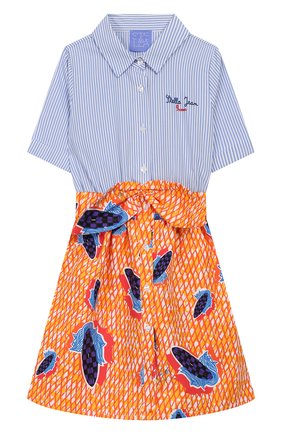 Детское хлопковое платье STELLA JEAN KIDS разноцветного цвета по цене 14200 руб., арт. 20E/J/JF/AB24/0347/8A-14A | Фото 1 Детское хлопковое платье STELLA JEAN KIDS разноцветного цвета, арт. 20E/J/JF/AB24/0347/8A-14A | Фото 1