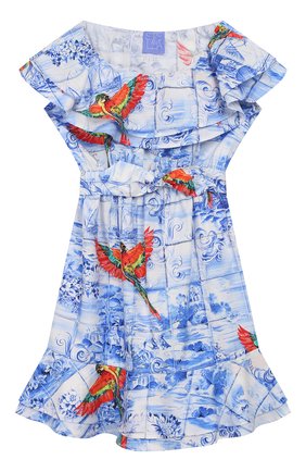 Детское хлопковое платье STELLA JEAN KIDS голубого цвета по цене 14900 руб., арт. 20E/J/JF/AB23/0348/8A-14A | Фото 1 Детское хлопковое платье STELLA JEAN KIDS голубого цвета, арт. 20E/J/JF/AB23/0348/8A-14A | Фото 1
