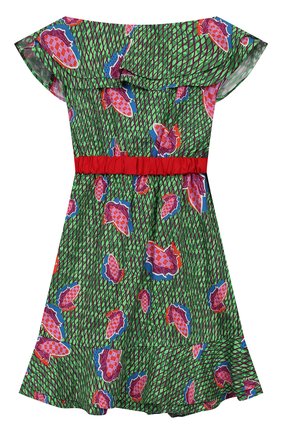 Детское хлопковое платье STELLA JEAN KIDS зеленого цвета по цене 14900 руб., арт. 20E/J/JF/AB23/0347/8A-14A | Фото 2 Детское хлопковое платье STELLA JEAN KIDS зеленого цвета, арт. 20E/J/JF/AB23/0347/8A-14A | Фото 2