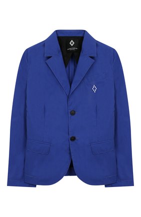 Детский хлопковый пиджак MARCELO BURLON KIDS OF MILAN синего цвета по цене 22400 руб., арт. 20E/B/MB/5291/5000/8-14Y | Фото 1 Детский хлопковый пиджак MARCELO BURLON KIDS OF MILAN синего цвета, арт. 20E/B/MB/5291/5000/8-14Y | Фото 1