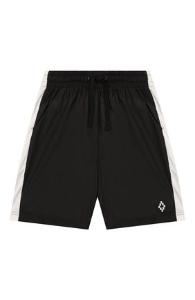 Детские плавки-шорты MARCELO BURLON KIDS OF MILAN черного цвета по цене 15500 руб., арт. 20E/B/MB/3280/5025/8-14Y | Фото 1 Детские плавки-шорты MARCELO BURLON KIDS OF MILAN черного цвета, арт. 20E/B/MB/3280/5025/8-14Y | Фото 1 (Материал внешний: Синтетический материал; Кросс-КТ: Пляж; Ростовка одежда: 10 - 11 лет | 140 - 146см, 8 лет | 128 см)