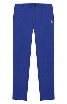 Детские хлопковые брюки MARCELO BURLON KIDS OF MILAN синего цвета по цене 16750 руб., арт. 20E/B/MB/3091/5000/8-14Y | Фото 1 Детские хлопковые брюки MARCELO BURLON KIDS OF MILAN синего цвета, арт. 20E/B/MB/3091/5000/8-14Y | Фото 1