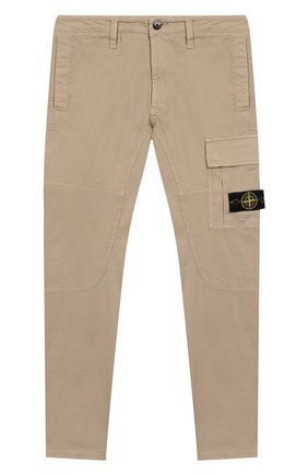 Детские хлопковые брюки STONE ISLAND бежевого цвета по цене 10800 руб., арт. 721630712/6-8 | Фото 1 Детские хлопковые брюки STONE ISLAND бежевого цвета, арт. 721630712/6-8 | Фото 1