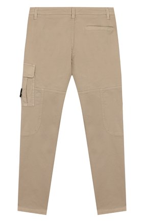 Детские хлопковые брюки STONE ISLAND бежевого цвета по цене 10800 руб., арт. 721630712/6-8 | Фото 2 Детские хлопковые брюки STONE ISLAND бежевого цвета, арт. 721630712/6-8 | Фото 2