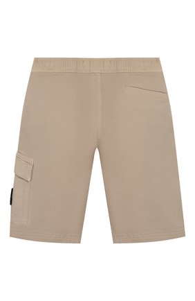 Детские хлопковые шорты STONE ISLAND бежевого цвета по цене 7615 руб., арт. 7216L0412/4 | Фото 2 Детские хлопковые шорты STONE ISLAND бежевого цвета, арт. 7216L0412/4 | Фото 2