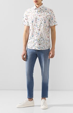 Мужская хлопковая рубашка VAN LAACK разноцветного цвета, арт. LET0N1-S-SFW/171468 | Фото 2 (Длина (для топов): Стандартные; Материал внешний: Хлопок; Рукава: Короткие; Случай: Повседневный; Воротник: Кент; Принт: С принтом)