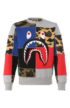 Мужской хлопковый свитшот BAPE разноцветного цвета по цене 23850 руб., арт. 1G30113003 | Фото 1 Мужской хлопковый свитшот BAPE разноцветного цвета, арт. 1G30113003 | Фото 1