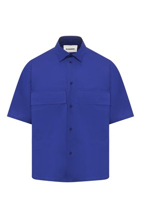 Мужская хлопковая рубашка JIL SANDER синего цвета по цене 31900 руб., арт. JSMQ741526-MQ244200 | Фото 1 Мужская хлопковая рубашка JIL SANDER синего цвета, арт. JSMQ741526-MQ244200 | Фото 1