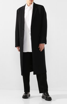 Мужской шерстяное пальто JIL SANDER черного цвета по цене 139500 руб., арт. JSMQ120101-MQ201500 | Фото 2 Мужской шерстяное пальто JIL SANDER черного цвета, арт. JSMQ120101-MQ201500 | Фото 2