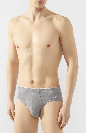 Мужские брифы ERMENEGILDO ZEGNA серого цвета по цене 4390 руб., арт. N3L611020 | Фото 2 Мужские брифы ERMENEGILDO ZEGNA серого цвета, арт. N3L611020 | Фото 2