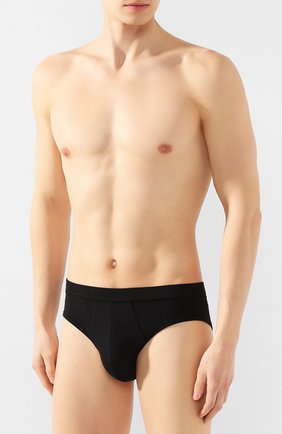 Мужские хлопковые брифы ERMENEGILDO ZEGNA черного цвета по цене 4390 руб., арт. N3L610970 | Фото 2 Мужские хлопковые брифы ERMENEGILDO ZEGNA черного цвета, арт. N3L610970 | Фото 2