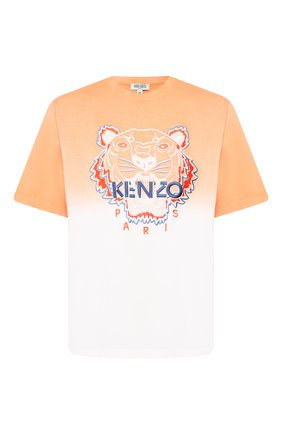 Мужская хлопковая футболка KENZO оранжевого цвета по цене 13300 руб., арт. FA55TS5014YG | Фото 1 Мужская хлопковая футболка KENZO оранжевого цвета, арт. FA55TS5014YG | Фото 1