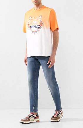 Мужская хлопковая футболка KENZO оранжевого цвета по цене 13300 руб., арт. FA55TS5014YG | Фото 2 Мужская хлопковая футболка KENZO оранжевого цвета, арт. FA55TS5014YG | Фото 2