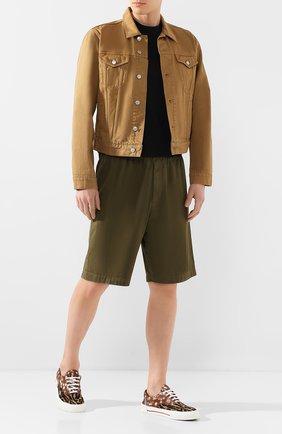 Мужские хлопковые шорты DRIES VAN NOTEN хаки цвета по цене 26850 руб., арт. 201-20949-9291 | Фото 2 Мужские хлопковые шорты DRIES VAN NOTEN хаки цвета, арт. 201-20949-9291 | Фото 2