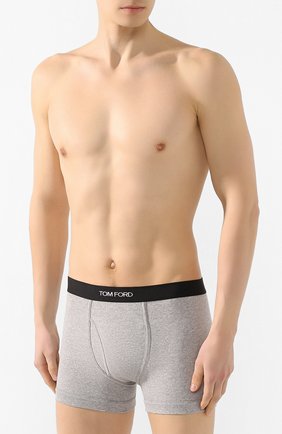 Мужские хлопковые боксеры TOM FORD серого цвета по цене 6520 руб., арт. T4LC30040 | Фото 2 Мужские хлопковые боксеры TOM FORD серого цвета, арт. T4LC30040 | Фото 2