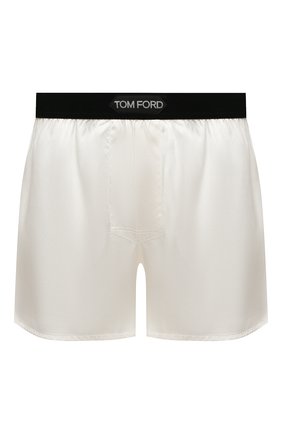 Мужские шелковые боксеры TOM FORD белого цвета по цене 15050 руб., арт. T4LE40010 | Фото 1 Мужские шелковые боксеры TOM FORD белого цвета, арт. T4LE40010 | Фото 1