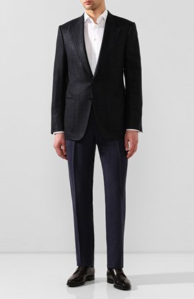 Мужские брюки из смеси шелка и льна RALPH LAUREN темно-синего цвета по цене 62400 руб., арт. 798794547 | Фото 2 Мужские брюки из смеси шелка и льна RALPH LAUREN темно-синего цвета, арт. 798794547 | Фото 2 (Материал подклада: Вискоза; Материал внешний: Шелк, Лен; Длина (брюки, джинсы): Стандартные; Случай: Формальный; Стили: Классический)