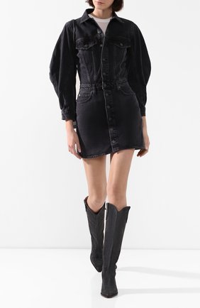 Женское джинсовое платье AGOLDE черного цвета по цене 32400 руб., арт. A2003-1157 | Фото 2 Женское джинсовое платье AGOLDE черного цвета, арт. A2003-1157 | Фото 2