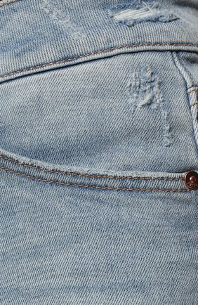 Женские джинсовые шорты PAIGE голубого цвета, арт. 5140F72-7653 | Фото 5 (Женское Кросс-КТ: Шорты-одежда; Кросс-КТ: Деним; Длина Ж (юбки, платья, шорты): Мини; Материал внешний: Хлопок, Деним; Стили: Кэжуэл)